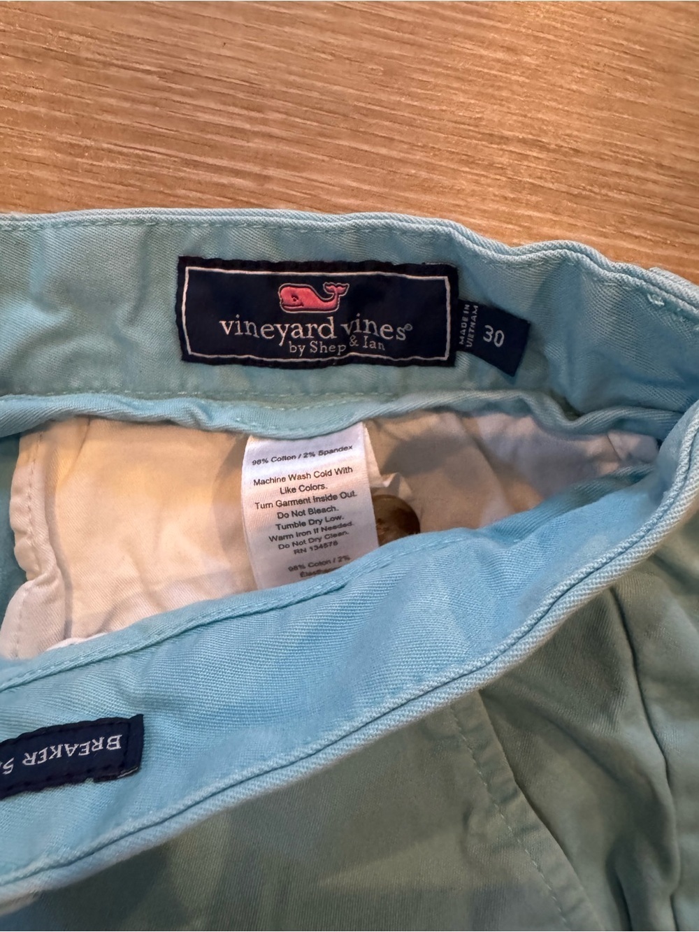 Vineyard Vines Seafoam Blue Breaker Shorts - Picture 3 of 3